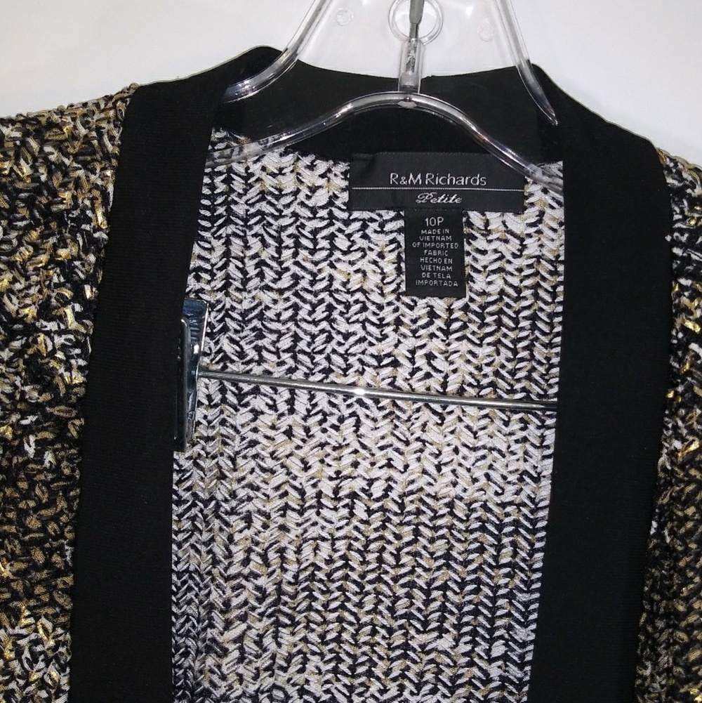 R&M Richards Draped Cardigan Sz 10P - Picture 3 of 5